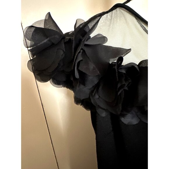 Timeless Shein Curve Formal Black Dress Plus 2X Petal Ruffle Romantic Cocktail - Picture 4 of 10